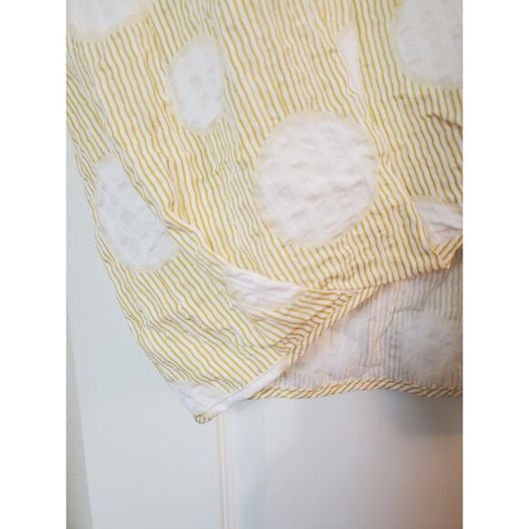 Patrizia Luca Yellow Dot Striped Oversized Cocoon Shirt Top, Women's Size S/M - Picture 5 of 11